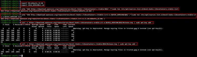 add cri-o repository and key