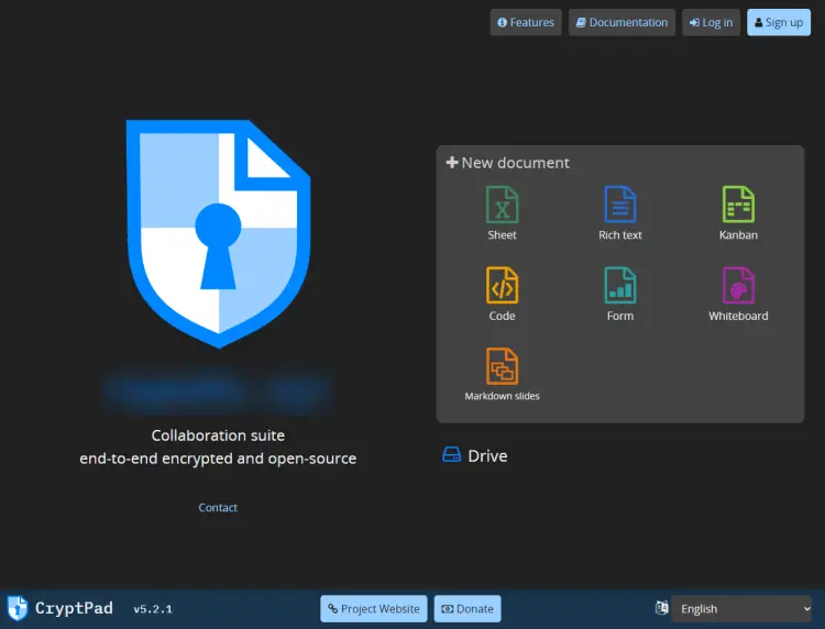 Cryptpad Homepage
