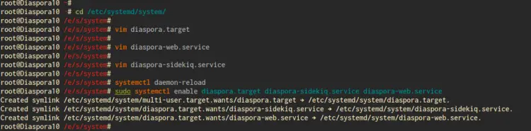 Setup Diaspora as a Systemd Service