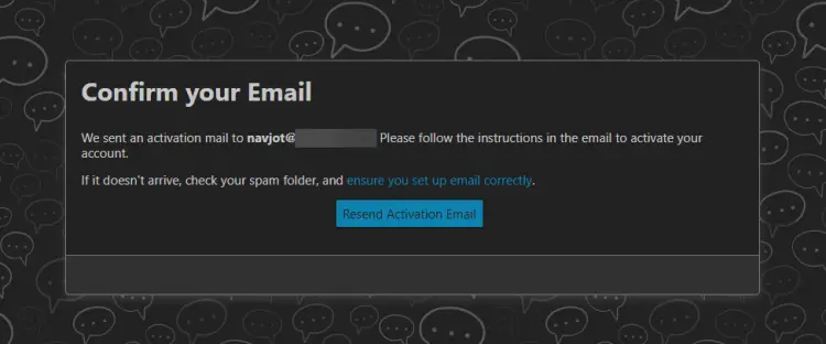 Discourse Email Confirm