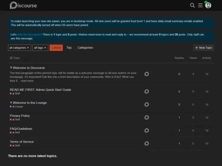 Discourse Homepage