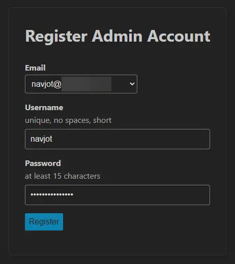 Discourse Create Admin Account