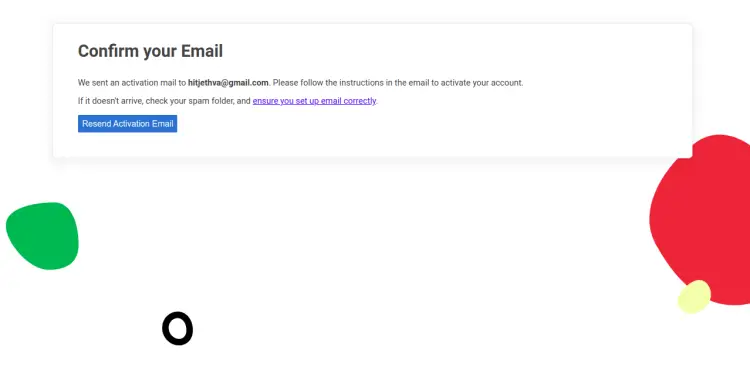 Confirm email