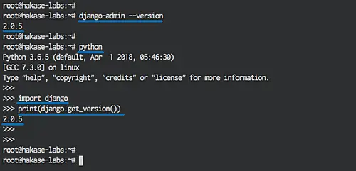 Django 2.0.5 stable has been installed