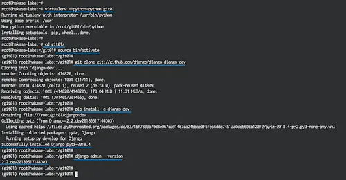 Install Django from Git Repository