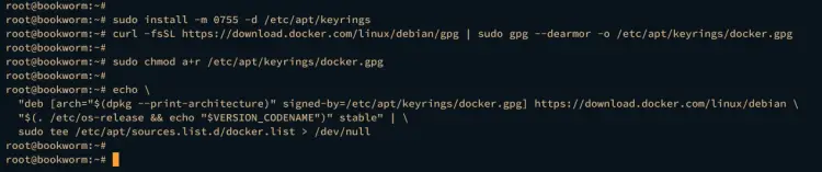 adding docker gpg key and repository