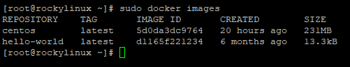 docker show images