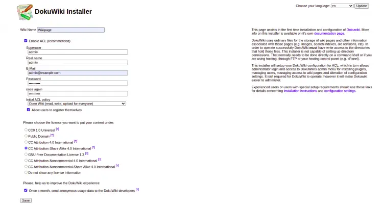 DokuWiki Installer