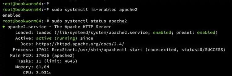 verify apache2