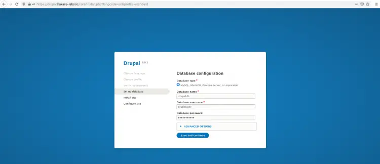 Setup Database for Drupal