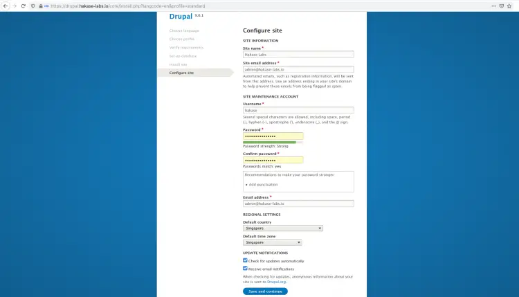 Drupal Site Configuration