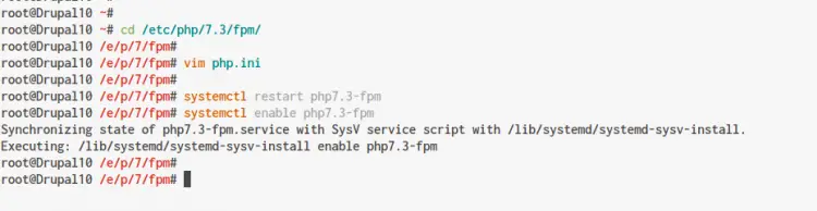 start php-fpm service