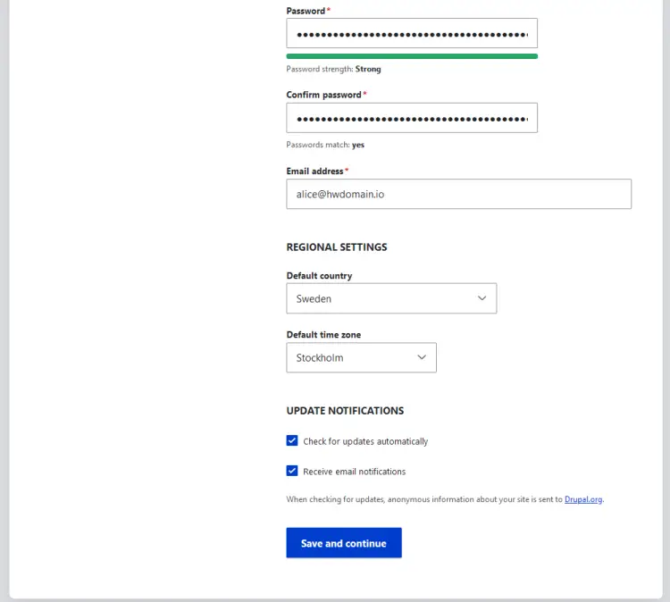 site configuration