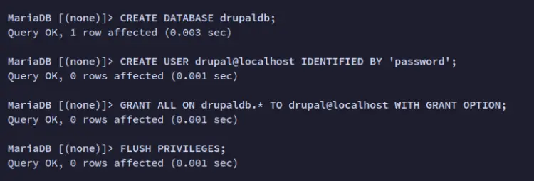 create database