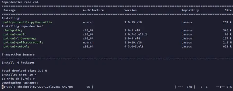 install selinux management