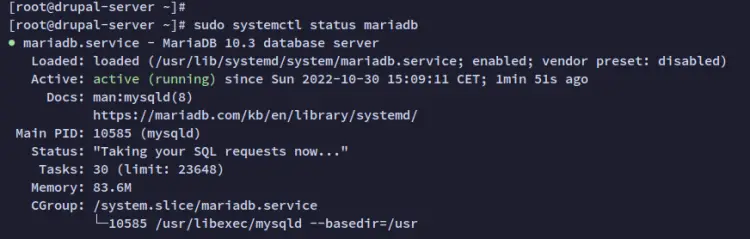 check mariadb