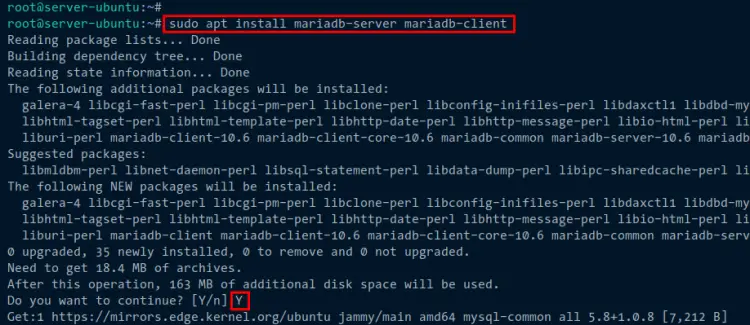 install mariadb