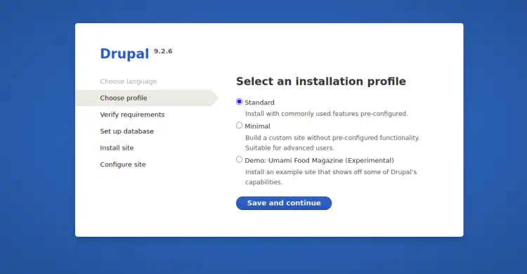 Installation profile