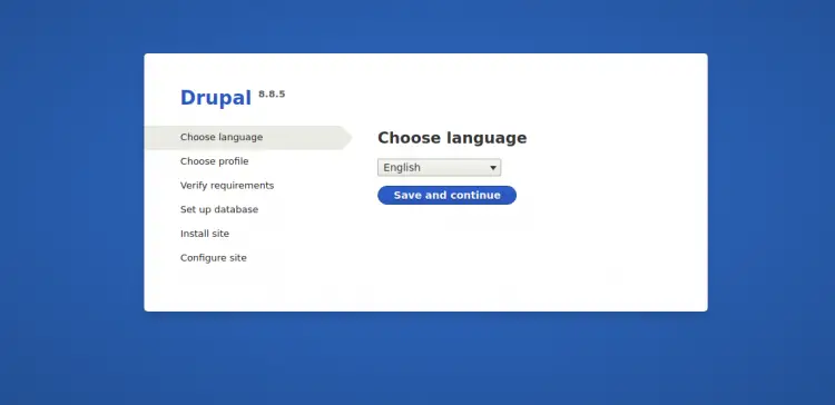 Drupal installer - Choose language