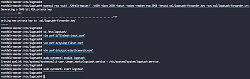 Enable and start logstah