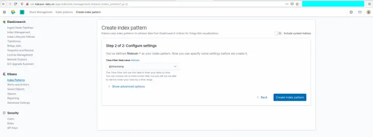 Setup Timestamp as default filter
