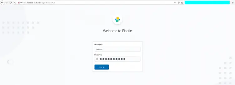 kibana login page