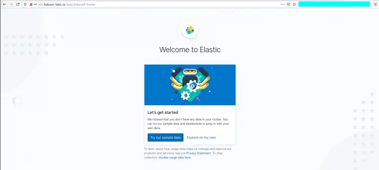 kibana select option to explore data