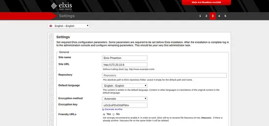 Database settings - 1