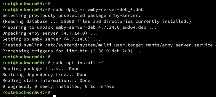 install emby