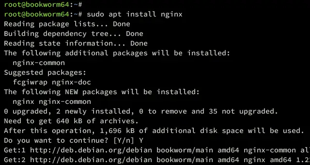 install nginx