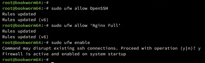 enable ufw