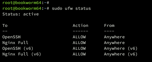 verify ufw