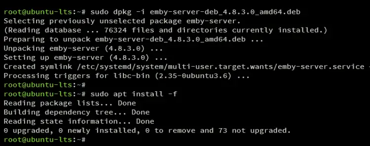 install emby