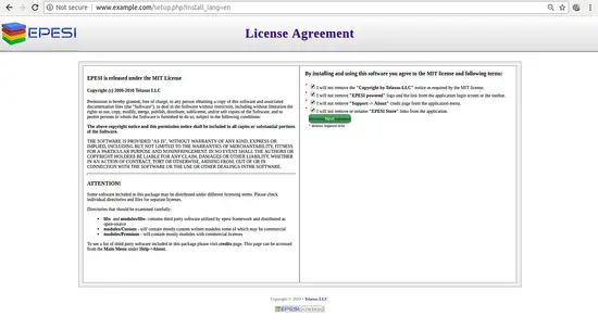 Accept license