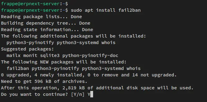 install fail2ban