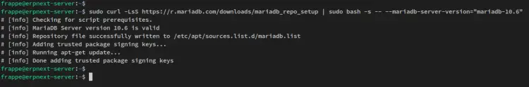 add mariadb repo