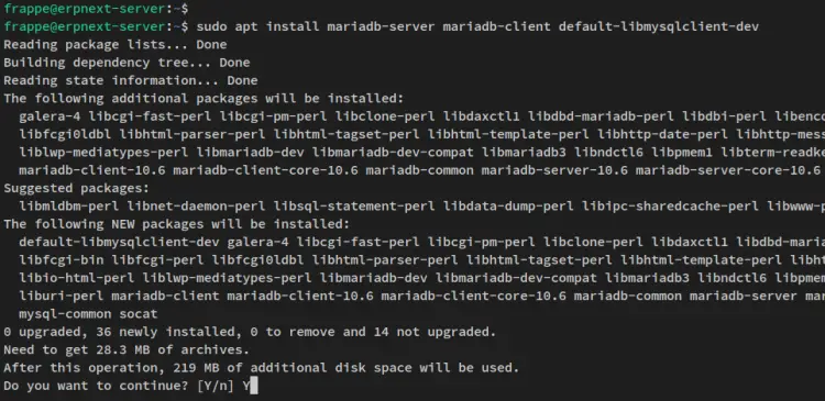 install mariadb