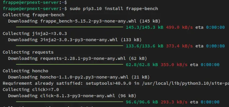 install bench