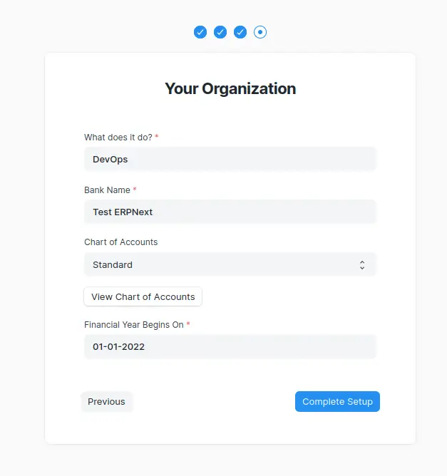 setup organization