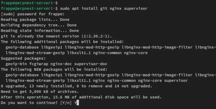 install nginx supervisor