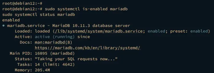 check mariadb