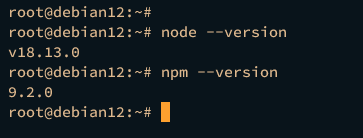 check node.js and npm