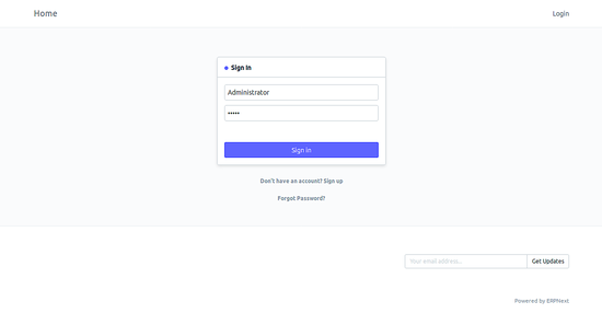 Access ERPNext Web Interface