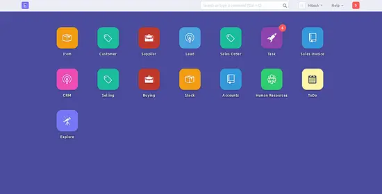 ERPNext Dashboard