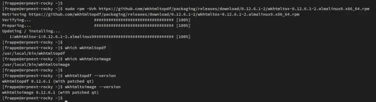 install verify wkhtmltopdf
