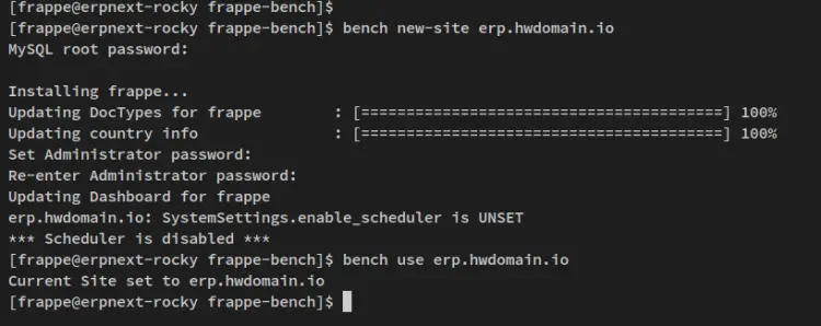 add site project erpnext
