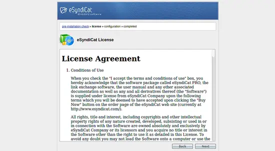 Accept the license agreement