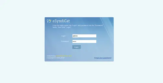 eSyndicat admin login