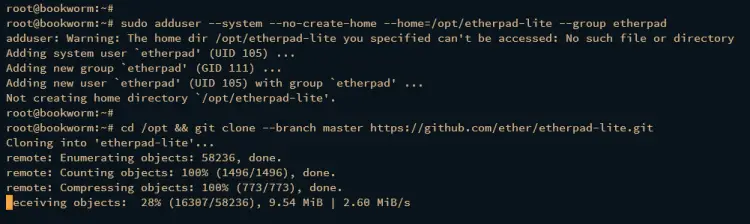 create user download etherpad