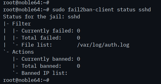 jail status sshd